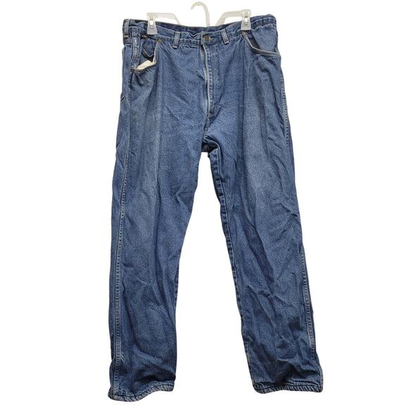 Wrangler Rugged Wear Mens 40X30 Outdoor Comfort Fleece Lined Denim Jeans - Picture 1 of 5